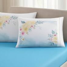 Sheet Set With Printed Pillowcase, Satin Touch Micropercale, 400 Thread Count, Stick Stitch