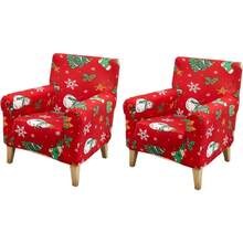 Local Delivery - Banquet Armchair Slipcover Printed Chair Covers With Arms Stretch Club Chair Slipcover Soft Armchair Sofa Covers Anti-Slip Furniture Protector For Dogs Pets Home Living Room Decor, 14 - 44 - 查看 7