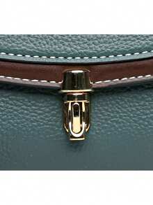 2024新款纯色复古女士手提包，奢华设计师款女士斜挎包，高品质柔软皮革女士钱包 - 藍色 - 查看 8