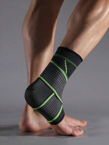 JINGBA SUPPORT 1 件弹性透气男女通用脚踝支撑袖带可调节绑带，适用于跑步、篮球、瑜伽、男女脚链、健身房配件