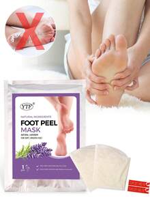 5包薰衣草去角质足膜足部去死皮膜适用于干裂足部死皮补水保湿足部去角质膜女士家用足部水疗足部护理 - 白色 - 查看 4