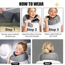 2025 New Travel Pillow For Airplanes - Comfortable Neck Support, Ergonomic Design, Portable With Carrying Bag, Ideal For Flights & Road Trips, Airplane Travel Pillow