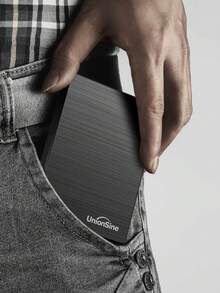UnionSine 2.5 Inch Portable External Hard Drive 250/320/500GB, USB Micro B-A, Plug And Play For Daily Backup, Compatible With PS4/5 And Gaming Consoles, Simple Black Design - Black - View 10