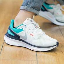 Nike Zapatillas de running para mujer nuevas AIR ZOOM STRUCTURE 25, zapatillas deportivas para exteriores, zapatillas informales para correr largas distancias, amortiguación estable, correr en carretera - Blanco - Ver 6