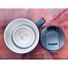 Termo para Café de Doble de Acero Inoxidable 400ml, Termo Taza Térmica para Café con Tapa Hermética y Pajita Telescópica, Taza Termica Frio y Caliente Portátil Vaso Viaje para Café, Té y Agua(Negro) - Negro - Ver 2