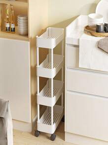 1pc Narrow Cart Slim Slide-Out Gaps Storage Rack, Movable Multi-Layer Kitchen Vegetable Bathroom Organizer