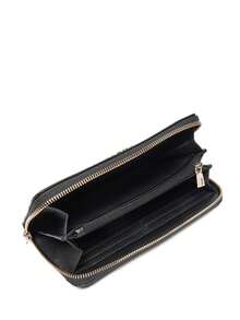 GUESS Damen-Geldbörse SWVC85 00146 – Schwarz, Aus Polyurethan, Mit Reißverschlussfach