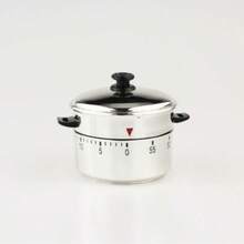 1pc 60-Minute Mechanical Kitchen Timer, Cooking Timer, Time Management Tool, Unique Small Decor Item For Kitchen, Students - Multicolor - View 1