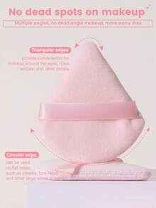 46pcs Makeup Tool Set Including 25pcs Makeup Brush &Makeup Sponge &Finger Puff &Makeup Puff Sponge Triangle& Makeup Brush Cleaner Bowl & Eyelash Curler & For Liquid, Cream, And Powder - Buffing, Blending, And Face Brush - Pink - View 5