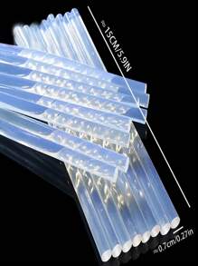 Set de 10 piezas de barras de pegamento termofusible de alta transparencia y viscosidad de EVA, adecuadas para reparación de abolladuras de auto, manualidades DIY, relleno de grietas, fortalecimiento de ganchos, colores y estilos aleatorios, compatibles con pistolas de pegamento de 1-10W