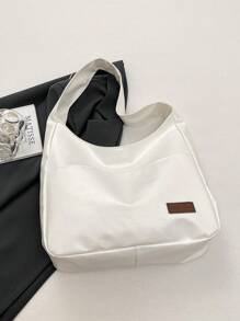 单肩包大容量2025软皮包女小众通勤班服大学生高级感简约托特包女单肩包 - 彩色 - 查看 6