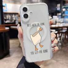 Goose Mobile Phone, Designed With A Baseball Bat And Humorous Text, Suitable 16, 15, 14, 13, 12 And 11 Pro Models, Made Of TPU Material, And Provides Shockproof. Family, Friends, Children, Birthdays, Spring, Holidays, Boyfriends, Girlfriends, And Valentine's Day Gifts - Trong sáng - Xem 4