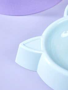 PETSIN 1 pezzo Ciotola rotonda a forma di gatto per animali domestici realizzata in materiale PP, ciotola per alimentazione e bevuta per cani e gatti antiscivolo e anti-ribaltamento, adatta per l'uso interno