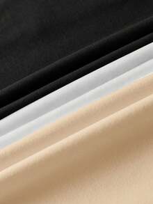 Camiseta de manga corta para mujer, de algodón puro, con cuello redondo, estampado de leopardo, letras inglesas y estampado de Nueva York, en paquete de 3 unidades. - Multicolor - Ver 4