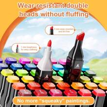Pennarelli ad alcol 262 colori | Pennarelli per pittura | Set da colorare per adulti | Pennarelli a due punte | Regalo perfetto | Pennarelli a pennello a due punte (con pennello e punta fine) | Kit da colorare | Essenziali per studenti del primo anno, insegnanti, infermieri e commercialisti