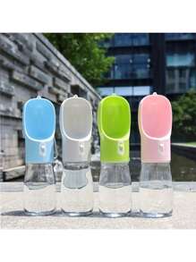 Botella de agua portátil para perros - Botella de agua para mascotas a prueba de fugas con tazón, apta para viajes y actividades al aire libre