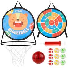 CYFIE CYFIE Basketball Goal For Indoors And Outdoors, Wall Mounted, Suction Cup Type, Door Mounted, Basketball Goal For Kids, Toy, Automatic Scoring, Sound Effects, Silent, Mini Basketball Goal With LED Lights, 2 Game Modes, For Boys And Girls, Indoor Playground Equipment, Birthday Present, Christmas Gift, 40*30cm