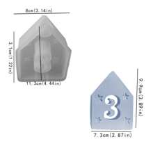 1 pieza Molde de vela de aromaterapia con forma de casa del amor, molde de silicona de resina para decoraciones en miniatura de casas de yeso DIY