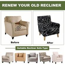 Local Delivery - Banquet Armchair Slipcover Printed Chair Covers With Arms Stretch Club Chair Slipcover Soft Armchair Sofa Covers Anti-Slip Furniture Protector For Dogs Pets Home Living Room Decor, 14 - 40 - 查看 6