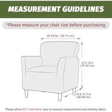 Local Delivery - Banquet Armchair Slipcover Printed Chair Covers With Arms Stretch Club Chair Slipcover Soft Armchair Sofa Covers Anti-Slip Furniture Protector For Dogs Pets Home Living Room Decor, 14 - Twill Check Beige - 查看 6