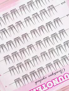 48pcs Lash Clusters Natural False Eyelashes Individual False Eyelashes Wispy Natural Looking Korean Style Lash Soft For Daily Makeup Beginner Friendlylash Clusters,Eyelash Clusters,Individual Eyelashes,Lashes,Fake Lashes - C - View 4