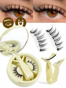 MAGEFY 1 Bộ mi giả CC Curl từ tính kèm kẹp từ tính, gói tất cả trong một, mi giả tự nhiên có thể tái sử dụng kèm nam châm mạnh, mi tròn từ tính, di động, mi giả chồn dùng hàng ngày, không thấm nước, mi truyện tranh không cần keo, đuôi mắt dài giúp làm to cả hai mắt, mi giả mềm mại dùng hàng ngày, mi manga, vật dụng thiết yếu khi đi du lịch, kỳ nghỉ ở bãi biển, chuyến cắm trại, dụng cụ trang điểm khi trở lại trường - Lông mi Manga nhọn - Xem 12