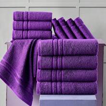 Lilac Purple Bath Towels 4 Pack Soft And Absorbent, Premium Quality Perfect For Daily Use 100% Cotton Towel 600 GSM - Lilac Purple - View 6
