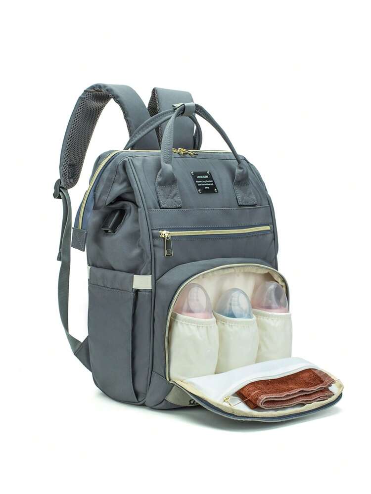 1pc Oxford Cloth Mummy Bag With Multiple Compartments, Large Capacity Maternity Diaper Bag For Traveling, Backpack Design Suitable For Pregnant Women - Multicolor - View 14