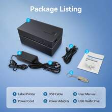 Shipping Label Printer 4x6 Bluetooth Thermal Label Printer For Small Business And Shipping Package, Support Android, IP Ho Ne, Windows, MacOS. - Black - View 8
