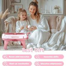 Children's Double-Sided Knitting Machine, 22/32/40/48 Needles Hand Knitting Machine Set (Random Accessory Color), Hand-Cranked Wool Knitting Machine For Scarves, Hats, Gloves, Socks, Sweaters, Dolls Interactive Toys, Suitable For Adults And Beginners, Good For Christmas And New Year Gifts - Wool Machine Style - View 4