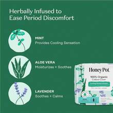 The Honey Pot Company - Herbal Sanitary Pads For Women - Regular Flow W/Wings - Infused W/Essential Oils For Cooling Effect & Organic Cotton Cover - Feminine Care - FSA & HSA - 20 Ct - 16 Count (Pack of 1) - 查看 3