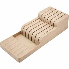 2 Tier Knife Drawer Organizer Holds 11 Knives Utensil Holder Knife Block Storage Organization Space Saver NaturalW10