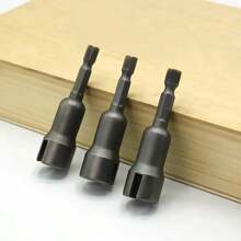 2pcs/1pc Hex Nut Adapter, Butterfly Bolt Socket Wrench, Electric Screwdriver Accessories, Tool Slot, Slotted Hex Shank Butterfly Wrench, Slotted Socket Wrench, Electric Drill Butterfly Socket Tool, Butterfly Nut Socket - Multicolor - View 13