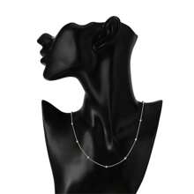 1 szt. 925 srebro 16-24 cali wykwintny modny łańcuszek koralikowy naszyjnik z łańcuszkiem obojczyka dla kobiet urok prezent na wesele biżuteria akcesoria