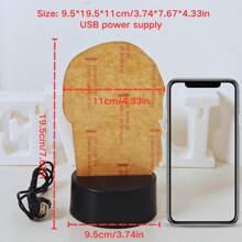 1 Stück 3D Schädel-förmige LED Tischlampe, USB betrieben - Moderne Schreibtisch Dekoration, geeignet für Schlafzimmer, Büro, Halloween Geschenk, Stimmungsbeleuchtung, Büroschreibtischlampe, Dekorationsbeleuchtung, Heim-Atmosphäre, Kreatives Design, Wohndekoration