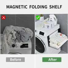 Space Saving Collapsible Storage Rack For Side Of Washer And Fridge, Versatile Shower Room Organizer Shelf, Multi-Purpose Bathroom Towel And Laundry Storage Solution, Compact Unit With Easy Assembly, Space Optimizer For Small Bathrooms, Laundry Nook, Utility Closet, And Kitchen Corners, Sturdy Yet Lightweight Design, Non-Slip Base, Keeps Accessories Neat And Within Reach