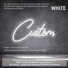 Insegna al neon a LED personalizzabile e dimmerabile - luce con nome personalizzata alimentata tramite USB e montata a parete, ideale per compleanni, matrimoni, feste e loghi aziendali - decorazione per casa ed eventi in un singolo colore vivace, insegne al neon per decorazione a parete, illuminazione per feste, design elegante in scrittura, illuminazione decorativa
