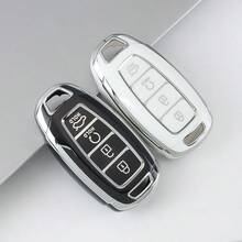 Key Fob Cover - Durable TPU Case For Elantra GT, For Kona, For Palisade, For Venue, For Veloster - 4-Button Design Car Key Accessory - Single Pack - View 6