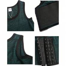 Neww  Transgender FTM Breathable Cotton Elastic Band Colors Cht Binder Tank Top (M-6XL) - Green - View 5