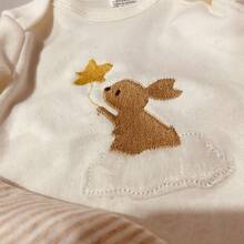 Baby Autumn Winter Bodysuit Pants Socks Set Rabbit Carrot Boho Boy Girl Unisex Cute - Có túi - Xem 3