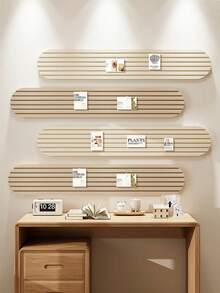 1pc No Drill Decorative Wall Sticker, Nordic Minimalist Felt Noticeboard, Modern Geometric Photo Wall Memo Board, Self-Adhesive Hanging Multi-Purpose Bulletin Board For Home/Office, Reusable Festival And Party Theme Wall Backdrop, Suitable For Bedroom, Study, Living Room, Sofa Wall, Office And School - Multicolor - View 1