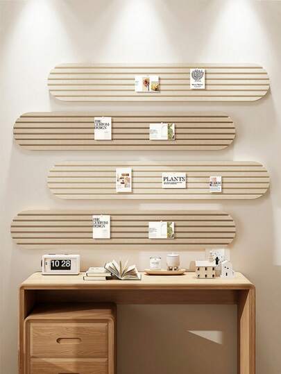 1pc No Drill Decorative Wall Sticker, Nordic Minimalist Felt Noticeboard, Modern Geometric Photo Wall Memo Board, Self-Adhesive Hanging Multi-Purpose Bulletin Board For Home/Office, Reusable Festival And Party Theme Wall Backdrop, Suitable For Bedroom, Study, Living Room, Sofa Wall, Office And School