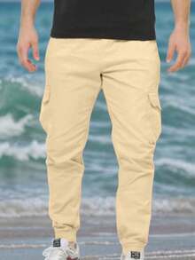 Men's Casual Military Tactical Pants - Multiple Pockets For Work And Sports - 灰色 - 查看 6