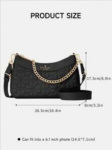 Kate Spade Bolso de hombro acolchado tipo plumón, ligero, bolso cruzado tipo hobo para mujer, bolso de mano, cartera con dos correas