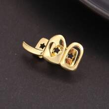 Heart-Shaped Grillz, Hollow Out Triple Layer Grillz With Heart Design, Fashion Accessories, Hiphop Grillz, In Stock