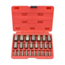 NEIKO 04204A Hex-Head Multispline Screw And Bolt Extractor Set, Easy-Out Screw Extraction, Broken Bolt Remover, Stripped Fastener Tool, 1/8 Inch To 7/8 Inch In 1/32-Inch Increments, CrMo, 25 Pieces - 25 Pieces - View 1