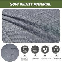 Local Delivery - Banquet Armchair Slipcover Printed Chair Covers With Arms Stretch Club Chair Slipcover Soft Armchair Sofa Covers Anti-Slip Furniture Protector For Dogs Pets Home Living Room Decor, 14 - Twill Check Grey - 查看 6