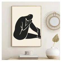 1pc Frameless Vintage Abstract Female Portrait Line Art Posters High-Definition Printing Canvas Wall Arts Modern Minimalism Living Room Bedroom Dormitory Study Bar Coffee Shop Office Room Decor, Home Decor, Wall Decor Picture Gifts