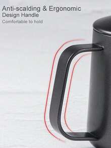 shoxil 1PC 350ml/600ml Stainless Steel Gooseneck Pour Over Kettle - Precision Coffee Dripper With Lid For Home & Professional Brewing - Black - View 5