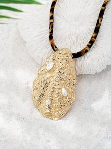 1 pièce Collier de plage d'été Pendentif Soleil Rayonnant Collier à Cordon Vie Marine Crabe Homard Poisson Colliers Style Vacances Bohème Bijoux pour Femmes